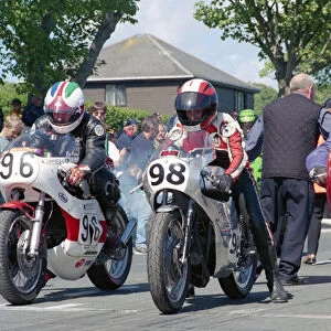 Les Cross (Yamaha) Yves Caillet (Walther) and John Rimmer (Matchless) 2002 TT Parade Lap