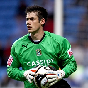 Coventry City FC vs Aldershot Town in Carling Cup Round 1: Daniel Ireland Guarding the Net at Ricoh Arena (August 13, 2008)