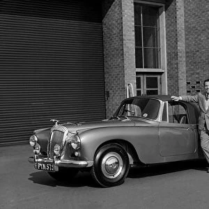 1955 Daimler Conquest Roadster, Hooper body with actor Norman Wisdom