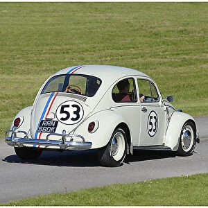 VW Volkswagen Classic Beetle (Herbie), 1971, Beige, with race decals
