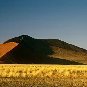 Namibia Namib Dune sea ridges flow into Tsauchab valley, Sossusvlei, Namibia