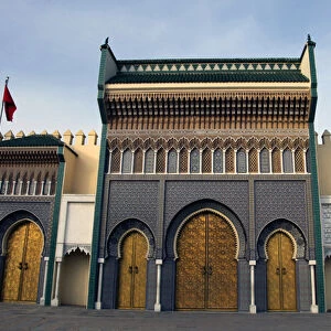 Africa, Morocco, Fes. Royal Palace of Fez (Dar el Makhzen)