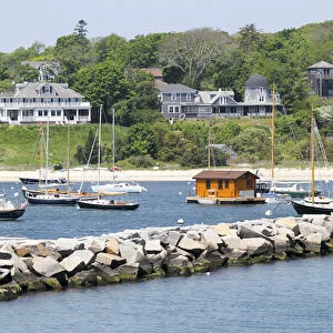 Approching the shores of Marthas Vineyard, Vineyard Haven, Massachusetts, United States