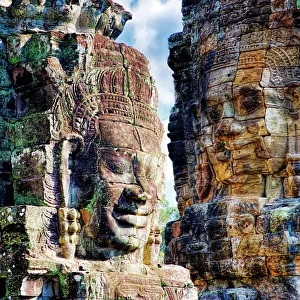 Asia; Cambodia; Angkor Watt; Siem Reap; Faces of the Bayon Temple