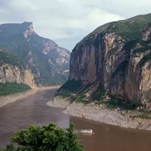 Asia, China, Yangtze River, Three Gorges. Landscape of entrance to Qutang Gorge