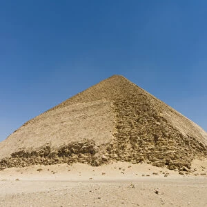 The Bent Pyramid built by Old Kingdom Pharaoh Snefru near Dashur, unesco world heritage site