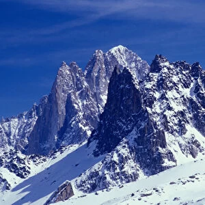 EU, France, French Alps, Mountain terrain near Chamonix