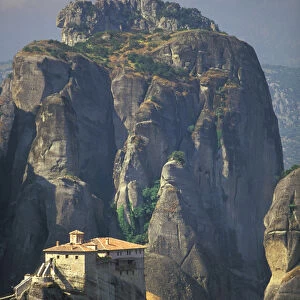 Europe, Greece, Thessaly, Meteora. Monasteries of Meteora, Roussanou Monastery