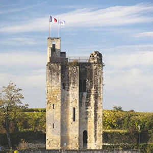 France, Aquitaine Region, Gironde Department, St-Emilion, wine town, Chateau du Roy tower