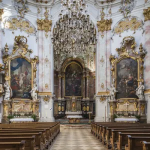 Germany, Bavaria, Ettal, Kloster Ettal monastery, interior