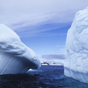 Heavily-weathered icebergs near Brown Bluff, northern tip of the Antarctic Peninsula