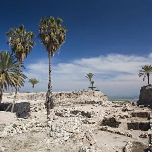 Israel, North Coast, Megiddo, Megiddo National Park, also known as Armageddon, ruins