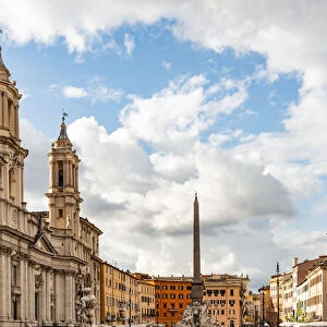 Italy, Rome. Piazza Navona, looking north