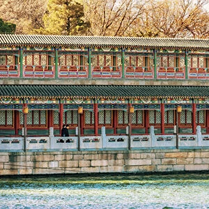 Jade Island, Beihai Lake Park, Beijing, China. Beihai Park was created in 1000 AD