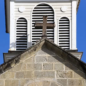 Martinique, French Antilles, West Indies. 17th-century church in Jesuit & roccoco