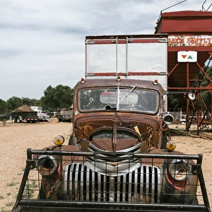 Rusted abandoned antique truck, Tucumcari, New Mexico, USA