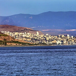 Sea of Galilee Israel Tiberias in distance