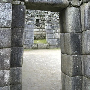 South America Peru Machu Picchu Doorway