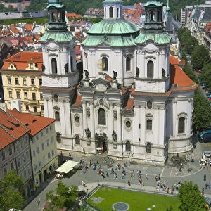St Nicholas Church in old town square, Prague, Czech Republic