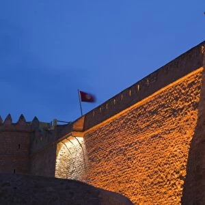 Tunisia, Cap Bon, Hammamet, waterfront, Kasbah Fort, evening