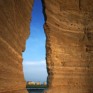 USA, Kansas, Monument Rocks National Natural Area, Keyhole Arch