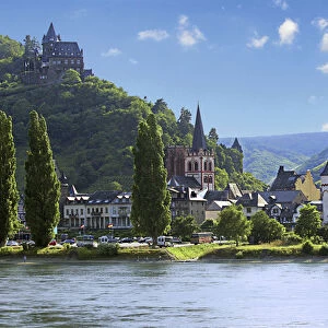 A view of the village of Bacharach and Stahleck Castle, Rheinland-Palatinate, Germany