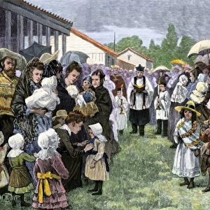 Christening in Chile, 1800s