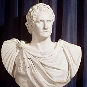 (1732-1799). 1st President of the United States. Marble bust after Giuseppe Ceracchi