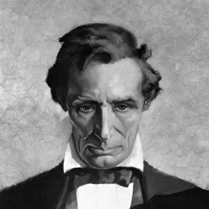 ABRAHAM LINCOLN (1809-1865). 16th President of the United States. Oil painting by Charles M. Shean, c1912