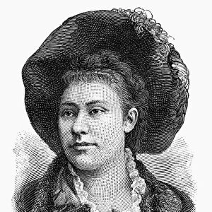 AMALIE MATERNA (1844-1918). Austrian operatic soprano. Engraving, American, 1882