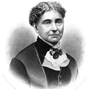 AMELIA BLOOMER (1818-1894). American social reformer. Line and stipple engraving, 1881
