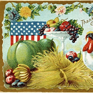 American Thanksgiving card, c1900