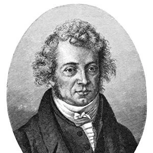 ANDRE MARIE AMPERE (1775-1836). French physicist. Line engraving, 19th century