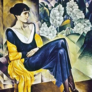 ANNA AKHMATOVA (1889-1967). Russian poet. Oil on canvas, 1914, by N. I. Altman