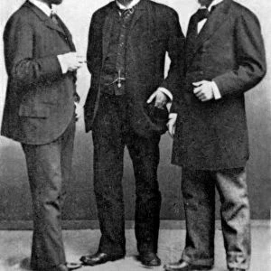 ANTONIN DVORAK, 1892. From left to right: Hanus Wihan, Antonin Dvorak, and Ferdinand Lachner