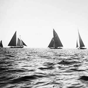 ASTOR CUP YACHT RACE, 1923. Competing yachts in the Astor Cup yacht race in Narragansett Bay