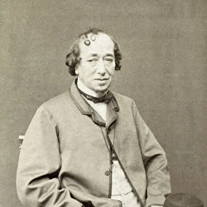 BENJAMIN DISRAELI (1804-1881). 1st Earl of Beaconsfield. English statesman and writer. Original carte-de-visite photograph