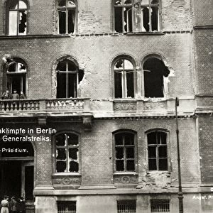 BERLIN: GENERAL STRIKE, 1920. Police headquarters in Berlin. Attacked during the general strike