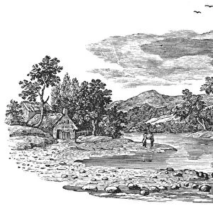 BEWICK: LANDSCAPE. Woodcut by Thomas Bewick (1753-1828)