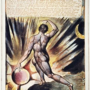 BLAKE: JERUSALEM, 1804. Awake Awake Jerusalem : watercolor from William Blakes illuminated book Jerusalem