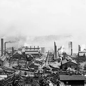 CARNEGIE STEEL MILL, c1905. Carnegie Steel Works in Homestead, Pennsylvania. Photograph