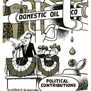 CARTOON: DOMESTIC OIL, 1970. I want to make it perfectly clear that national defense