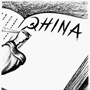 CHINA: COMMUNISM CARTOON. New Page in a Long History. American cartoon, 1949, by D. R. Fitzpatrick on the establishment of Communist rule in China and of the Peoples Republic of China