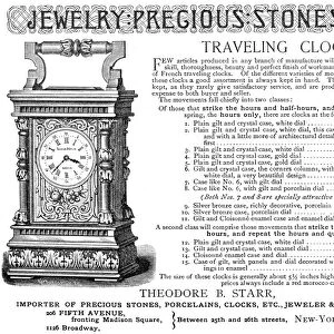 CLOCK ADVERTISEMENT, 1890. Advertisement from an American magazine, 1890