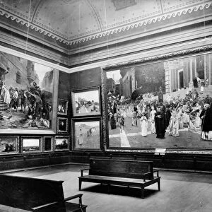 COLUMBIAN EXPOSITION, 1893. Exhibit in an art gallery at the Worlds Columbian