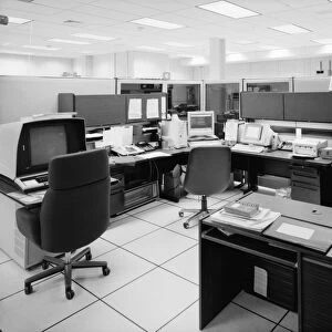 COMPUTER ROOM, 1999. Computer room at the Cape Cod Air Station in Massachusetts
