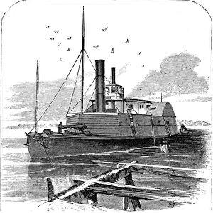 CONFEDERATE SHIP, 1862. The Confederate gunboat Planter that Robert Smalls (1839-1915), American naval hero and politician, commandeered out of Charleston harbor and delivered into Union hands in May 1862. Contemporary wood engraving