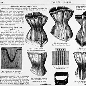 CORSET ADVERTISEMENT, 1878. Advertisements for womens corsets in Harpers Bazar
