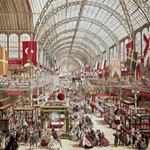 CRYSTAL PALACE, 1851. Interior view of the Crystal Palace, site of the Great Exhibition of 1851