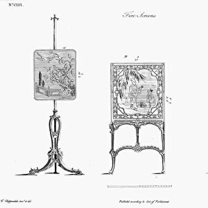 Design for Fire Screens in the Chinese manner by Thomas Chippendale, 1753